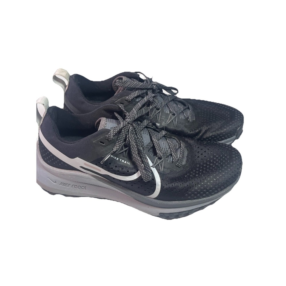 Nike React Pegasus Trail 4 Shoes Womens Size 6.5Black Gray Trail Running Sneaker